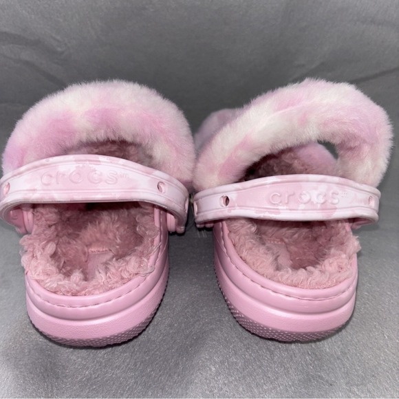 Crocs Classic Fur Sure Lined Clogs  Pink and White 207303 Women's  7 Men's 5 NWT - Picture 5 of 15
